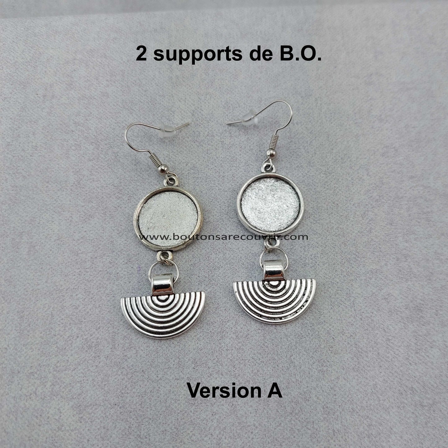 MILLY argenté antique | Boucles oreilles à recouvrir