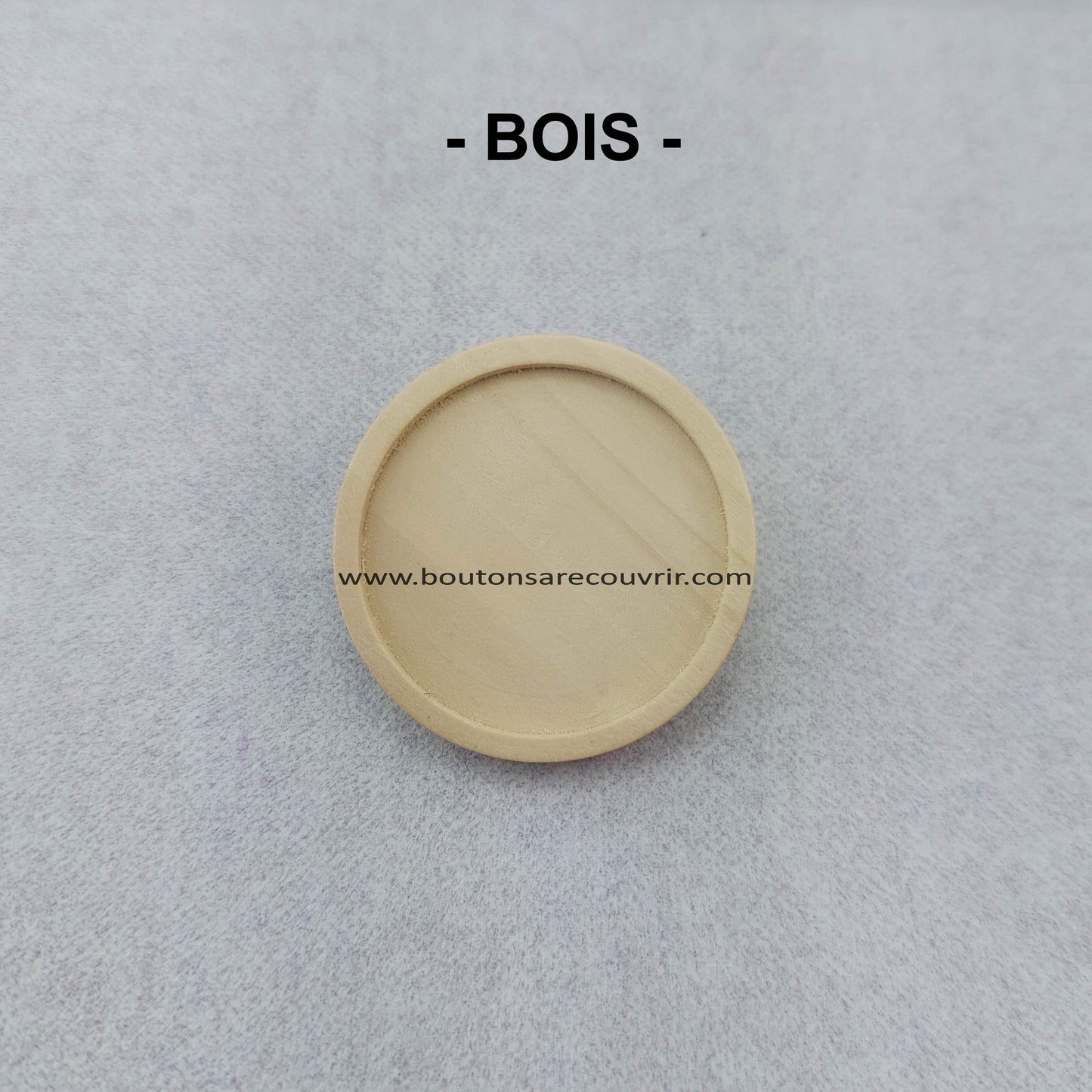 BOIS I Broche bouton à recouvrir