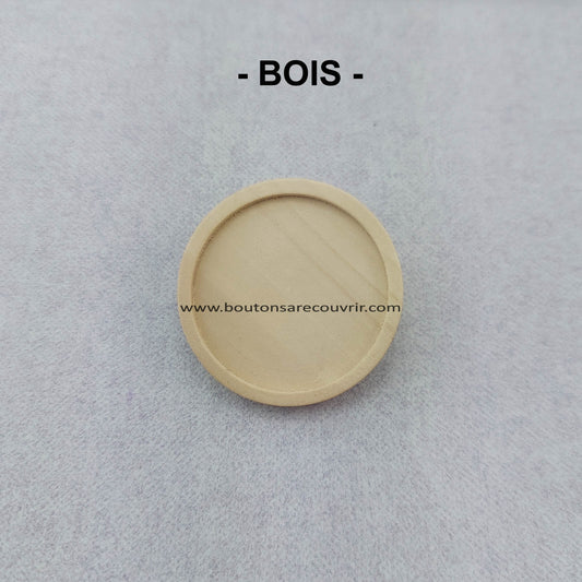 BOIS I Broche bouton à recouvrir