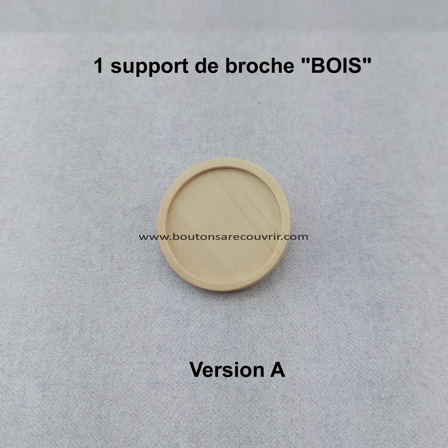 BOIS I Broche bouton à recouvrir