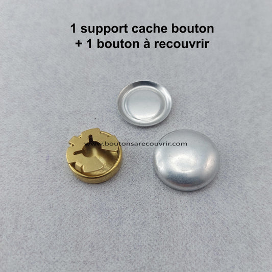 1 support de cache bouton à recouvrir 19 mm