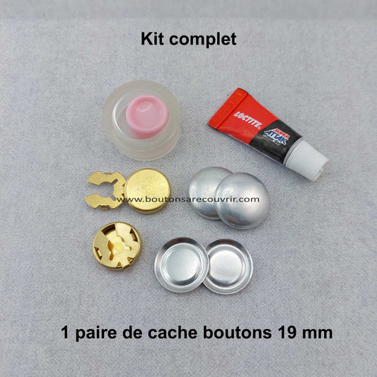 Kit complet - 1 paire de cache boutons 19 mm