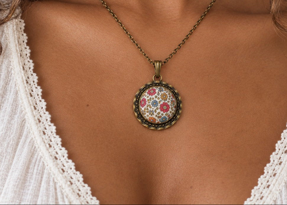 Pendentif "JOYA" bouton à recouvrir