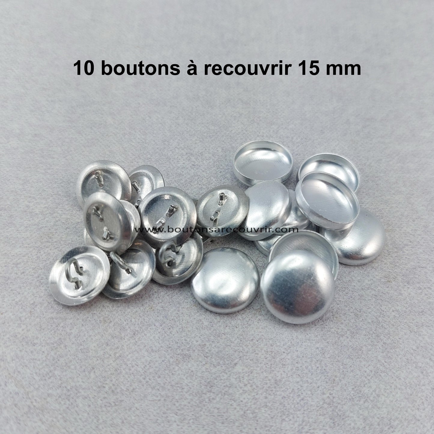 10 cover buttons  size 24 - 10 boutons à recouvrir 15 mm