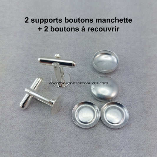 1 pair of cufflinks - buttons to cover