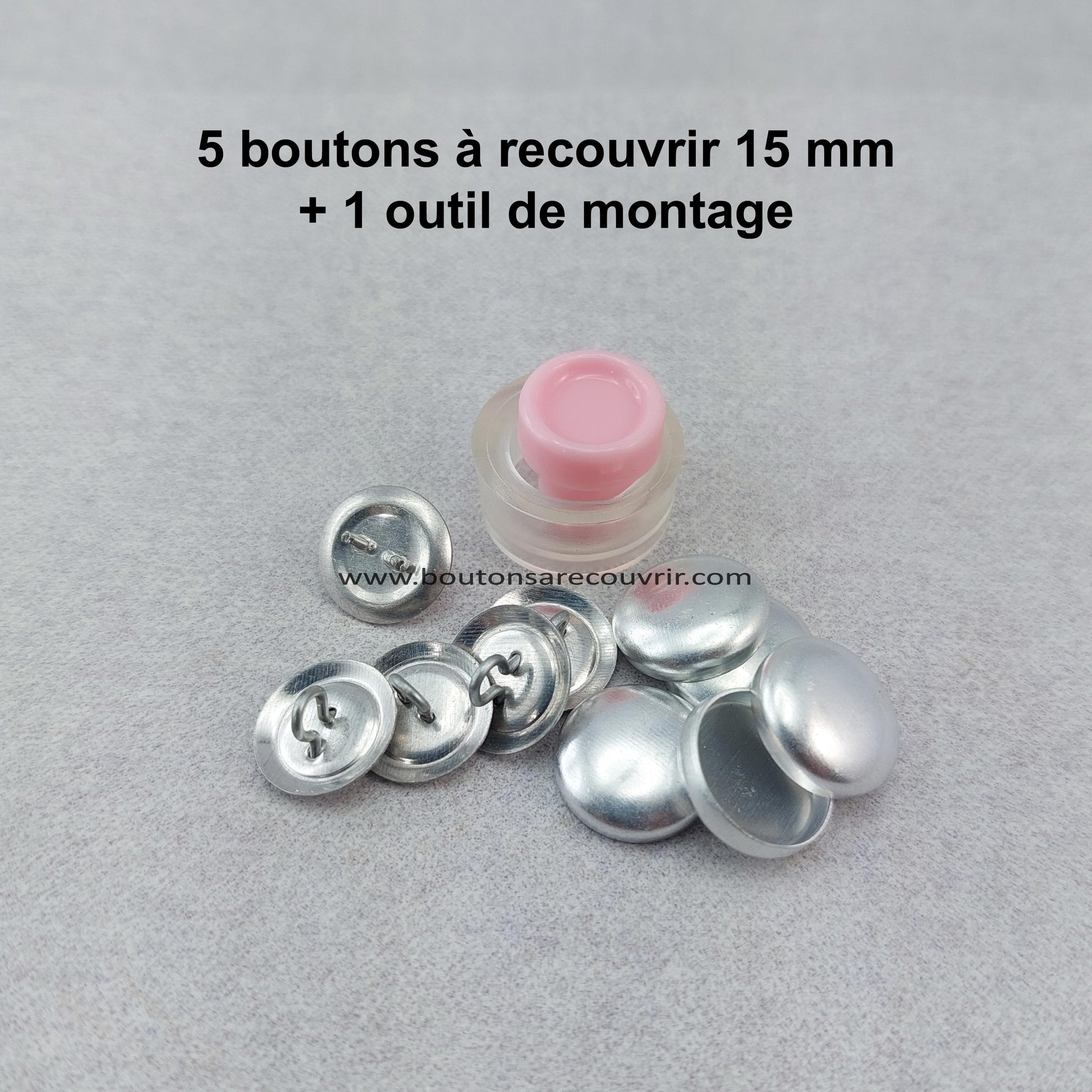 5 cover buttons size 24 with assembly tool
