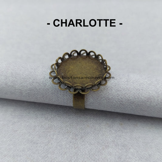 Bague personnalisable - Bouton à recouvrir