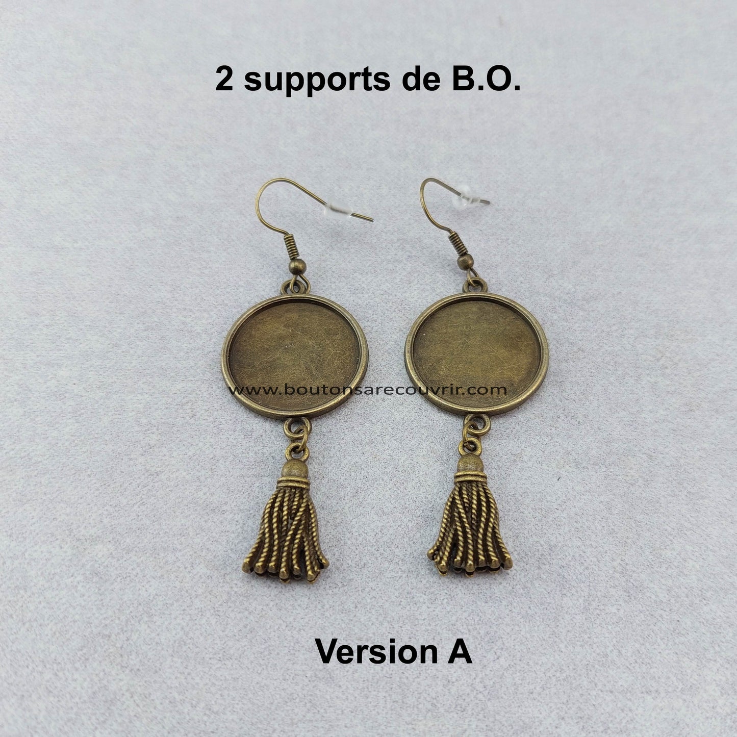 Boucles d'oreilles personnalisables - boutons à recouvrir