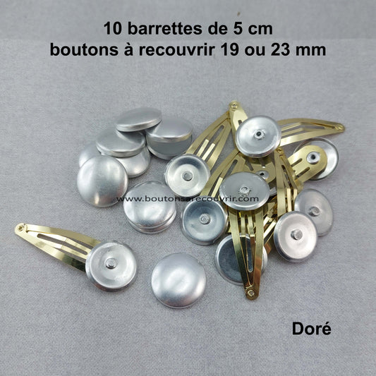 10 bars of 5 cm - buttons to cover 19 or 23 mm 