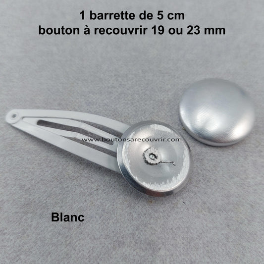 Barrette - bouton à recouvrir  19 ou 23 mm