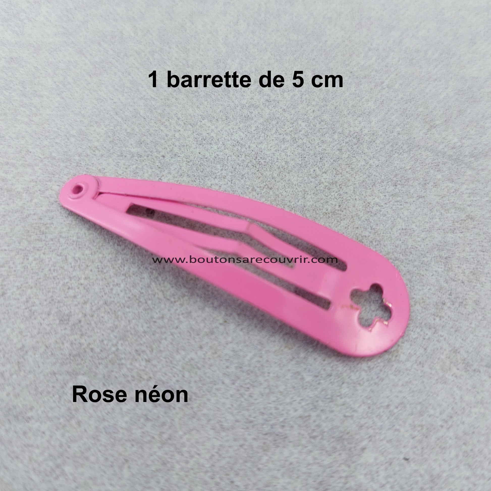 Barrette rose de 5 cm
