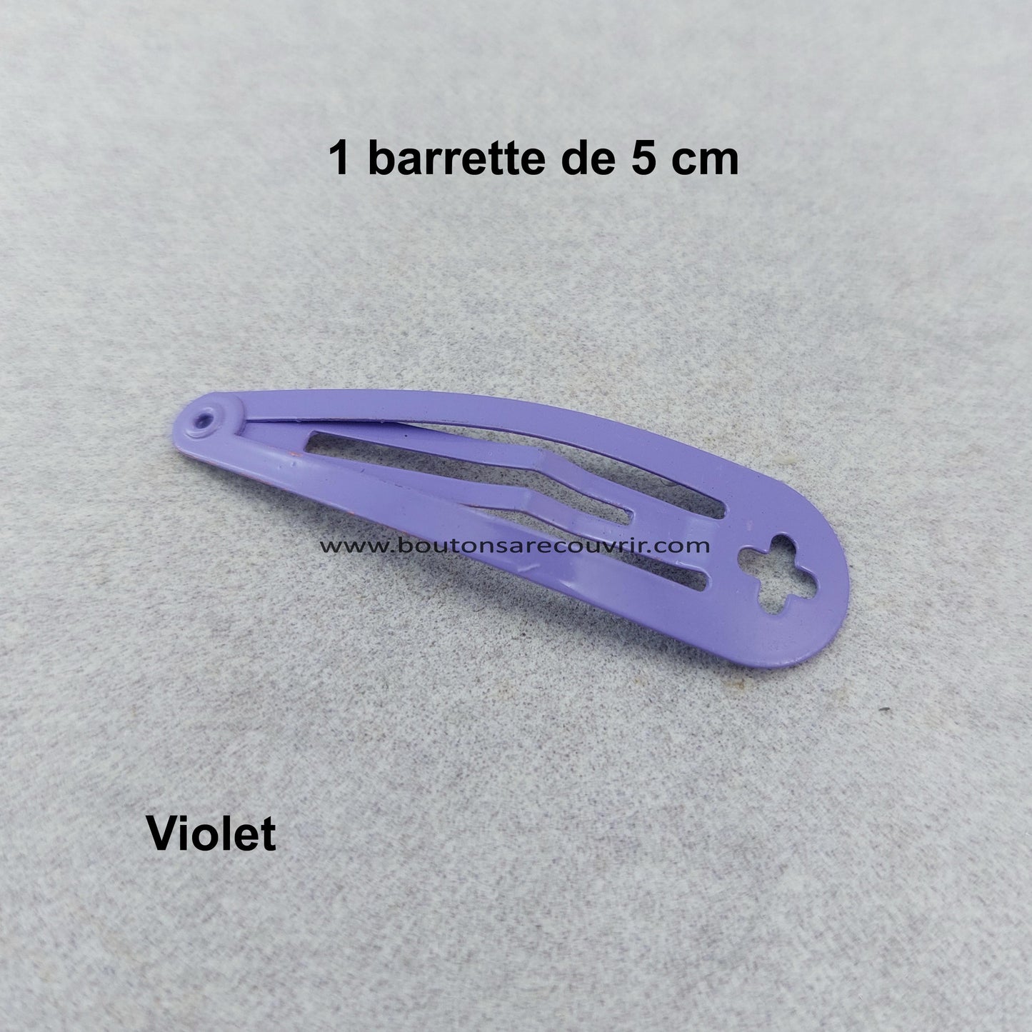 Barrette violette de 5 cm