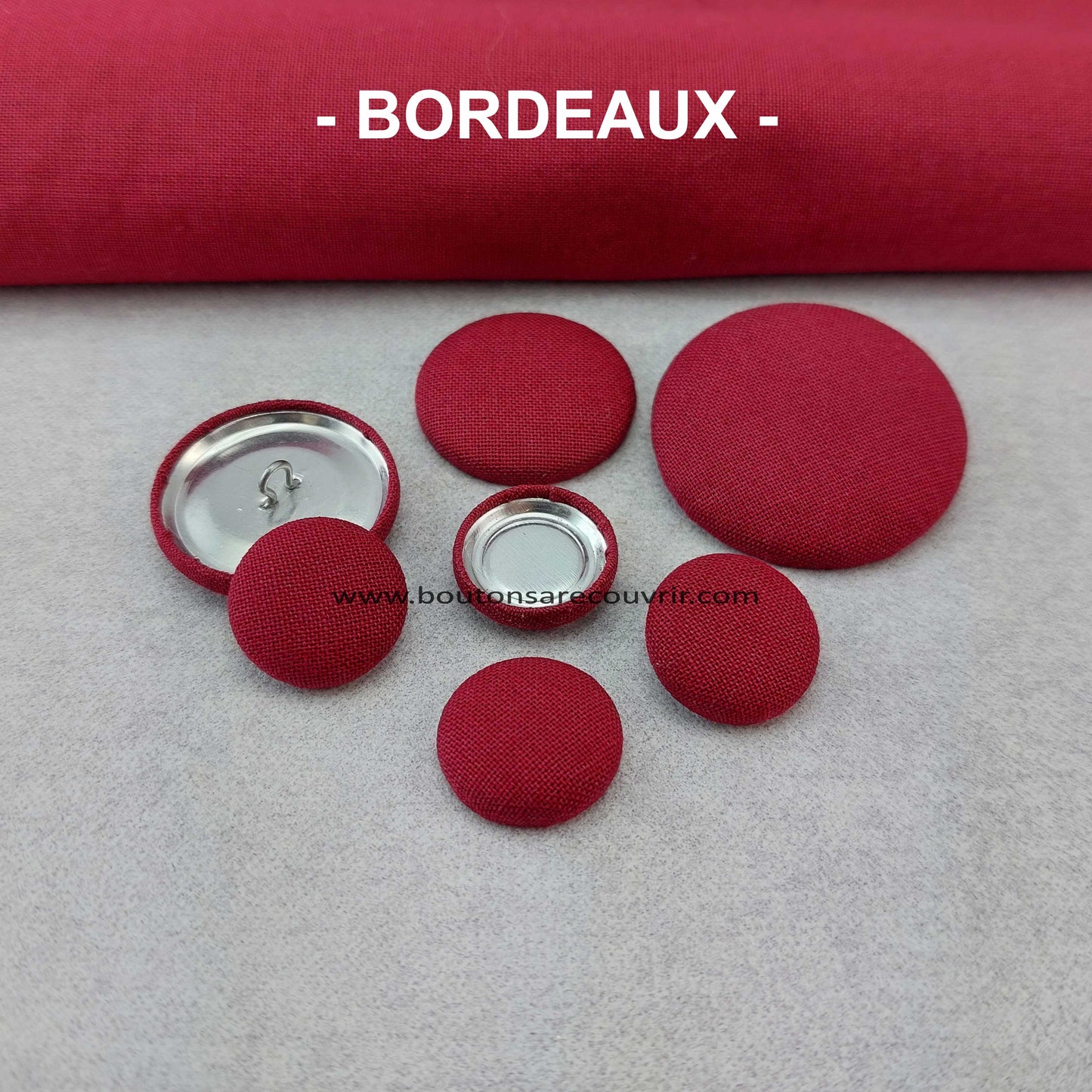 BORDEAUX | Bouton recouvert