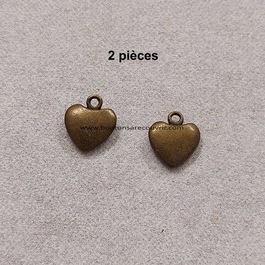 HEART | antique bronze charm