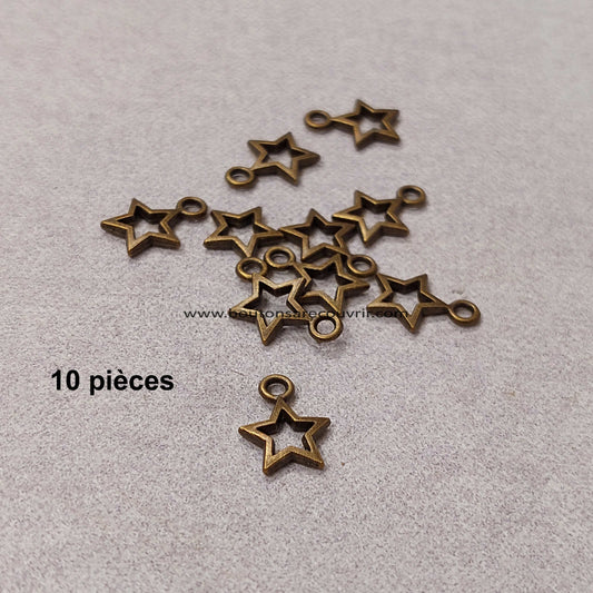 STAR | antique bronze charm
