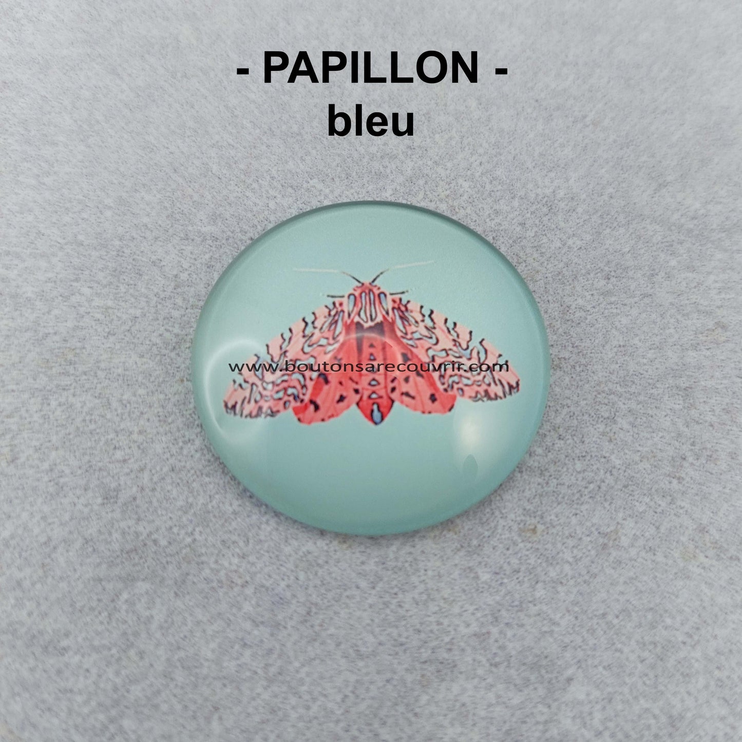 PAPILLON Bleu | Cabochon en verre